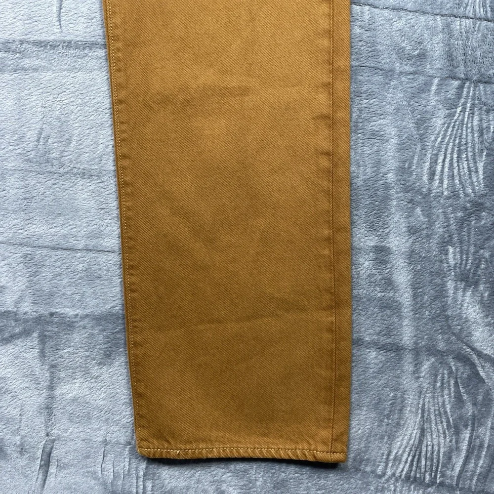 Levis 501 Jeans New Mens Original Button Fly‎ Mustard Brown Stretch 33 X 32 NWT